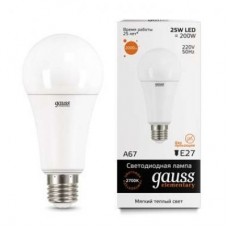 Лампа светодиодная LED 25вт 230в,Е27,теплый, A67 Gauss Elementary