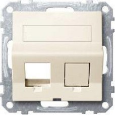 Плата наклонная для Keystone RJ45 Merten беж. SchE MTN4568-0344