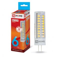 Лампа светодиодная LED-JCD-VC 6Вт 230В G4 4000К 540лм IN HOME 4690612028613