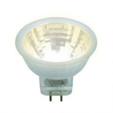 Лампа светодиодная LED-MR11-3W/WW/GU4/220V GLZ21TR 220В прозр. свет теплый бел. 3000К упак. картон Uniel UL-00001702