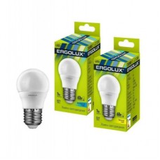 Лампа светодиодная LED-G45-7W-E27-3000K 172-265В Шар Ergolux 12143