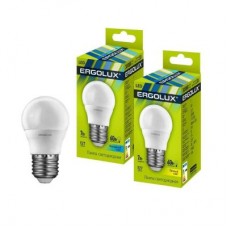 Лампа светодиодная LED-G45-7W-E27-4500K 172-265В Шар Ergolux 12145