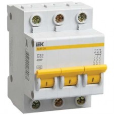 Выключатель автоматический модульный 3п C 63А 4.5кА ВА47-29 ИЭК MVA20-3-063-C