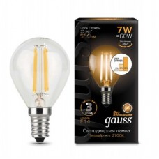 Лампа светодиодная Black Filament Globe 7Вт 2700К E14 step dimmable Gauss 105801107-S