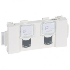 Механизм розетки комп. СП Mosaic RJ45 + RJ45 UTP CAT.5E CD Leg 076541