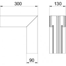 Угол внутренний нерегулируемый кабель-канала Rapid 80 90х130мм алюм. GA-SI90130EL OBO 6276943