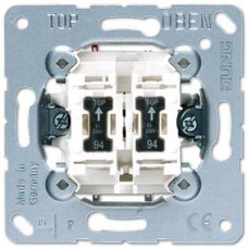 Выключатель двухклавишный Jung 10А 250V с N-клеммой 505KOU5