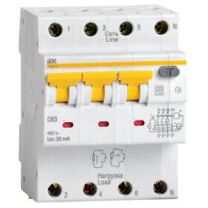 Выключатель автоматический дифференциальный 34 C6 10мА