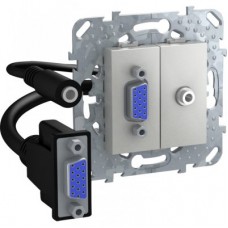 Розетка компьютерная VGA+Minijack с коннектором Schneider Electric Unica Top MGU5.932.30ZD